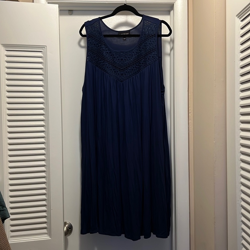 LAST CHANCE Lane Bryant lace yoke pocketed swing dress